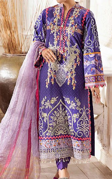 Sifona Indigo Lawn Suit | Pakistani Dresses in USA- Image 1