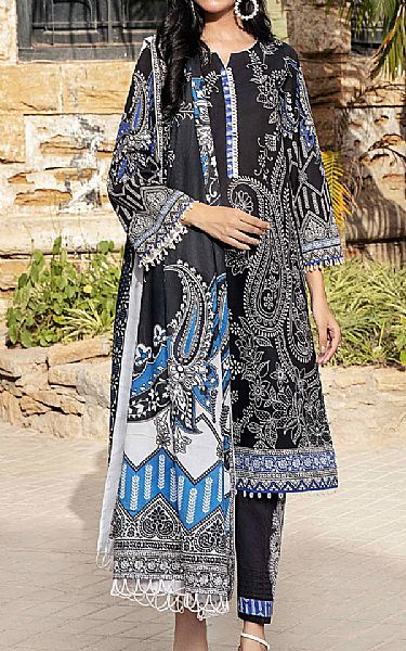 Sifona Black Lawn Suit | Pakistani Dresses in USA- Image 1