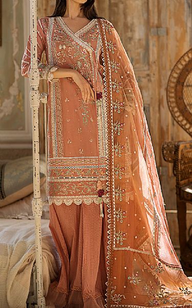 Sobia Nazir Clay Brown Lawn Suit | Pakistani Lawn Suits- Image 1