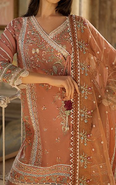 Sobia Nazir Clay Brown Lawn Suit | Pakistani Lawn Suits- Image 2