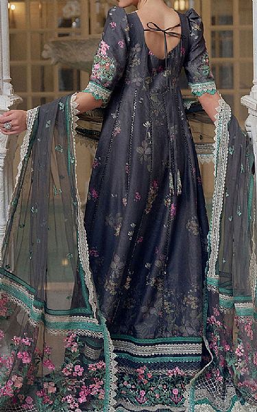 Sobia Nazir Charcoal Lawn Suit | Pakistani Lawn Dress in USA- Image 2