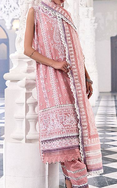 Sobia Nazir Pastel Pink Lawn Suit | Pakistani Lawn Dress in USA- Image 1