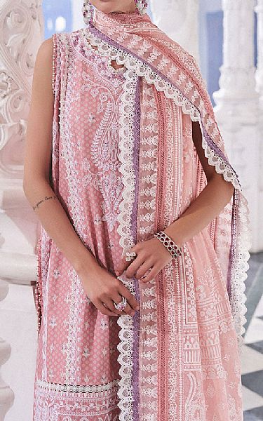 Sobia Nazir Pastel Pink Lawn Suit | Pakistani Lawn Dress in USA- Image 2
