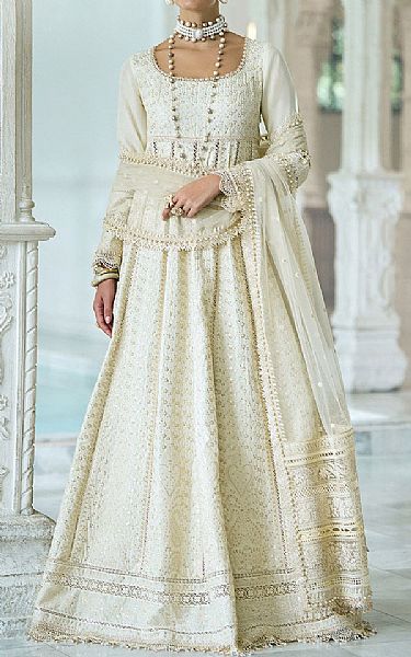 Sobia Nazir Off-white Lawn Suit | Pakistani Lawn Dress in USA- Image 1
