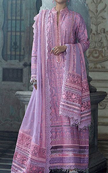 Sobia Nazir Pink/Purple Lawn Suit | Pakistani Lawn Dress in USA- Image 1