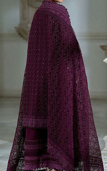Sobia Nazir Plum Lawn Suit | Pakistani Lawn Dress in USA- Image 2