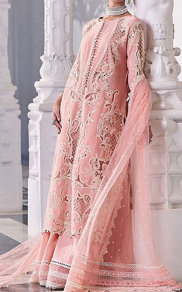 Sobia Nazir Oyster Pink Lawn Suit | Pakistani Lawn Dress in USA- Image 1