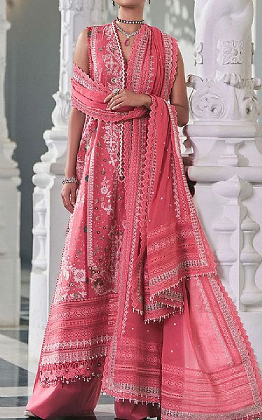 Sobia Nazir Tea Pink Lawn Suit | Pakistani Lawn Dress in USA- Image 1
