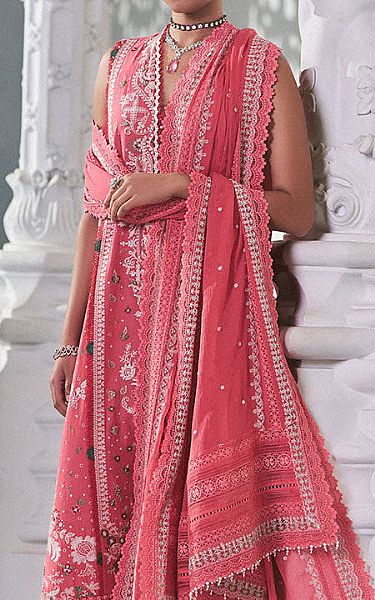 Sobia Nazir Tea Pink Lawn Suit | Pakistani Lawn Dress in USA- Image 2