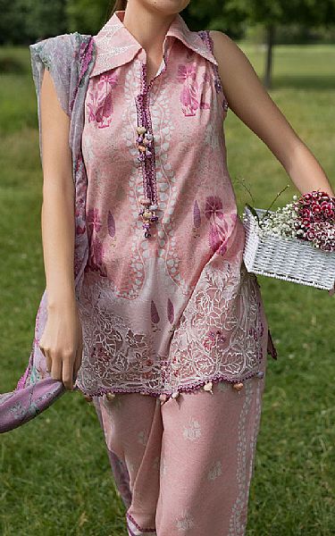Sobia Nazir Tea Pink Lawn Suit | Pakistani Lawn Dress in USA- Image 2