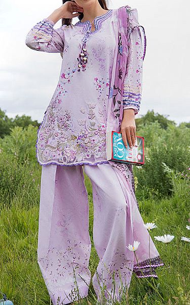 Sobia Nazir Lavender Lawn Suit | Pakistani Lawn Dress in USA- Image 1