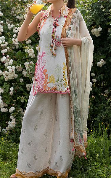 Sobia Nazir White Lawn Suit | Pakistani Lawn Dress in USA- Image 1
