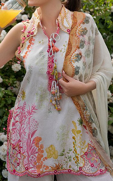 Sobia Nazir White Lawn Suit | Pakistani Lawn Dress in USA- Image 2