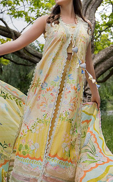 Sobia Nazir Yellow Lawn Suit | Pakistani Lawn Dress in USA- Image 2