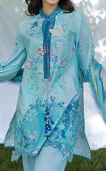 Sobia Nazir Turqupoise Lawn Suit | Pakistani Lawn Dress in USA- Image 2