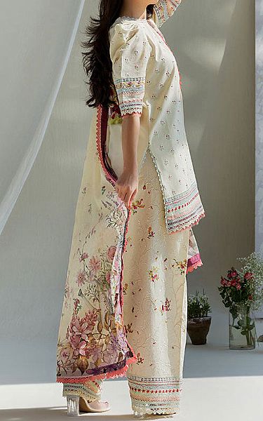 Sobia Nazir Off-white Lawn Suit | Pakistani Lawn Dress in USA- Image 2