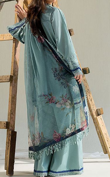 Sobia Nazir Turquoise Lawn Suit | Pakistani Lawn Dress in USA- Image 2
