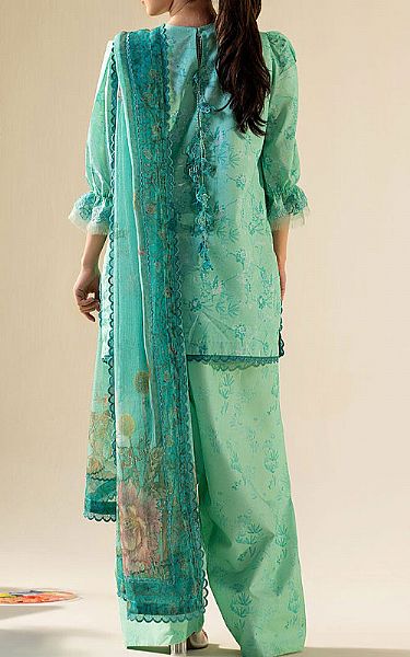 Sobia Nazir Sea Green Lawn Suit | Pakistani Lawn Dress in USA- Image 2