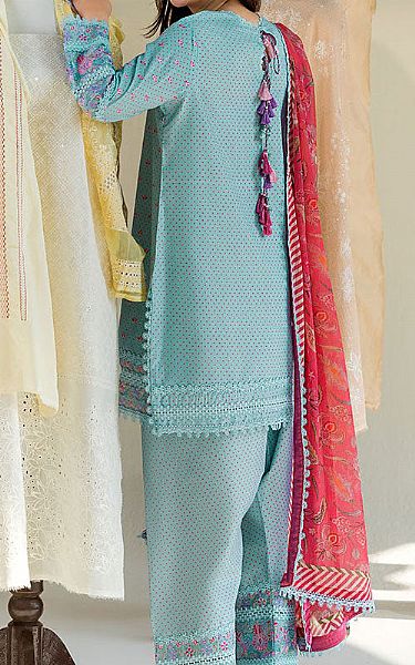 Sobia Nazir Turquoise Lawn Suit | Pakistani Lawn Dress in USA- Image 2