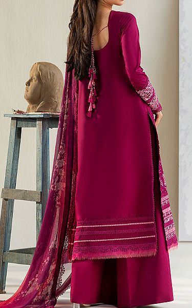 Sobia Nazir Wine Berry Lawn Suit | Pakistani Lawn Dress in USA- Image 2