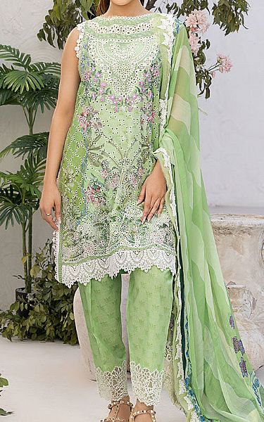 Sobia Nazir Light Green Lawn Suit | Pakistani Lawn Dress in USA- Image 1