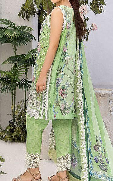 Sobia Nazir Light Green Lawn Suit | Pakistani Lawn Dress in USA- Image 2