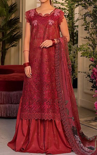 Sobia Nazir Scarlet Lawn Suit | Pakistani Lawn Dress in USA- Image 1