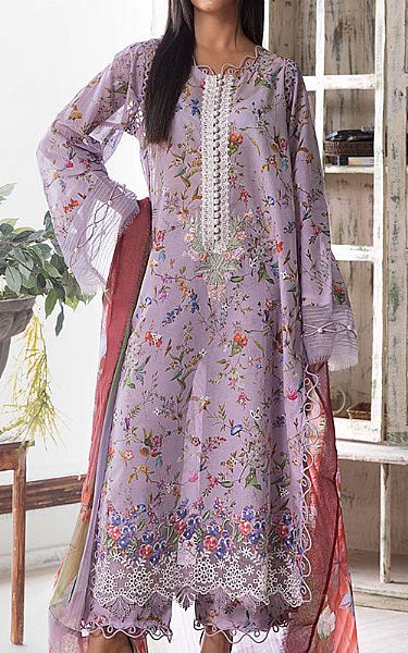 Sobia Nazir Lavender Lawn Suit | Pakistani Lawn Dress in USA- Image 1