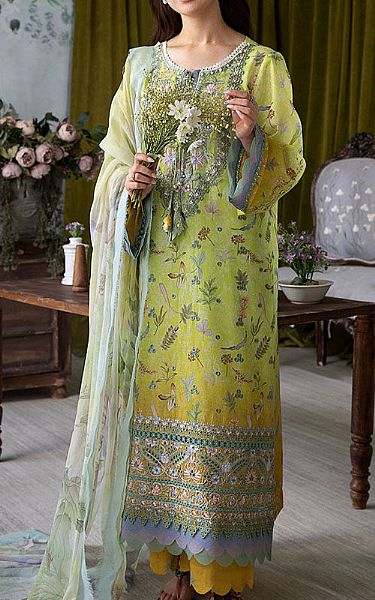 Sobia Nazir Lime Lawn Suit | Pakistani Lawn Dress in USA- Image 1