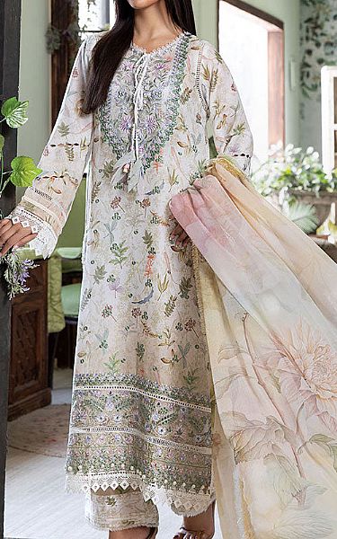 Sobia Nazir Off-white Lawn Suit | Pakistani Lawn Dress in USA- Image 1