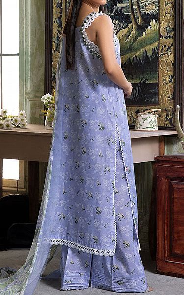 Sobia Nazir Cadet Blue Lawn Suit | Pakistani Lawn Dress in USA- Image 2