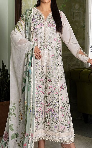 Sobia Nazir White Lawn Suit | Pakistani Lawn Dress in USA- Image 1
