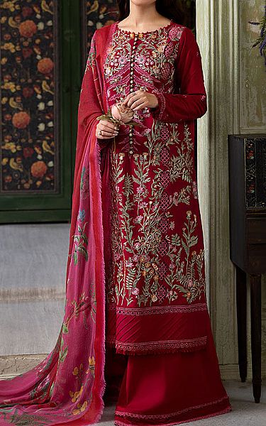 Sobia Nazir Crimson Lawn Suit | Pakistani Lawn Dress in USA- Image 1