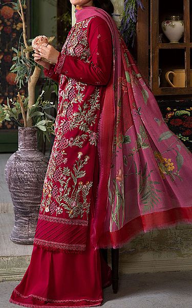 Sobia Nazir Crimson Lawn Suit | Pakistani Lawn Dress in USA- Image 2