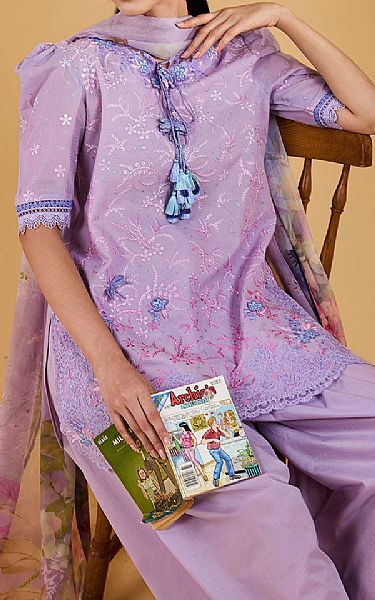 Sobia Nazir Lavender Lawn Suit | Pakistani Lawn Dress in USA- Image 2