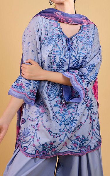 Sobia Nazir Grey Lawn Suit | Pakistani Lawn Dress in USA- Image 2