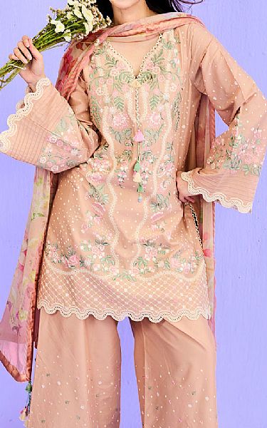 Sobia Nazir Pastel Pink Lawn Suit | Pakistani Lawn Dress in USA- Image 2