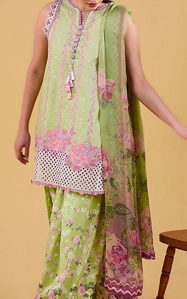 Sobia Nazir Mint Green Lawn Suit | Pakistani Lawn Dress in USA- Image 2