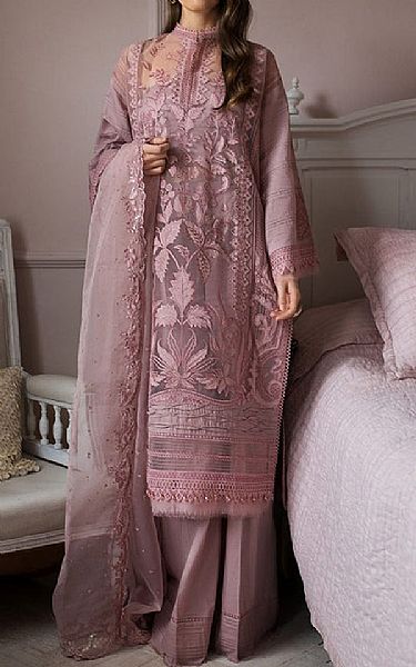 Sobia Nazir Light Mauve Lawn Suit | Pakistani Lawn Dress in USA- Image 1