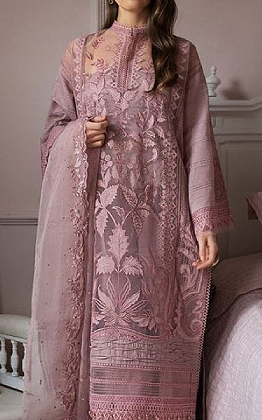 Sobia Nazir Light Mauve Lawn Suit | Pakistani Lawn Dress in USA- Image 2