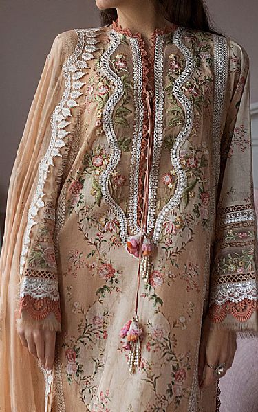 Sobia Nazir Pale Taupe Lawn Suit | Pakistani Lawn Dress in USA- Image 2