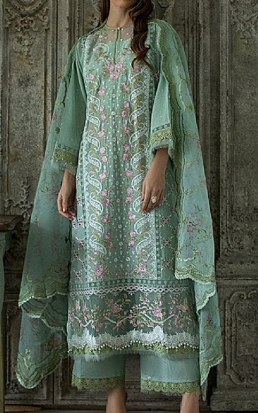 Sobia Nazir Summer Green Lawn Suit | Pakistani Lawn Dress in USA- Image 1