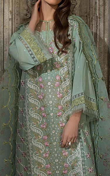 Sobia Nazir Summer Green Lawn Suit | Pakistani Lawn Dress in USA- Image 2