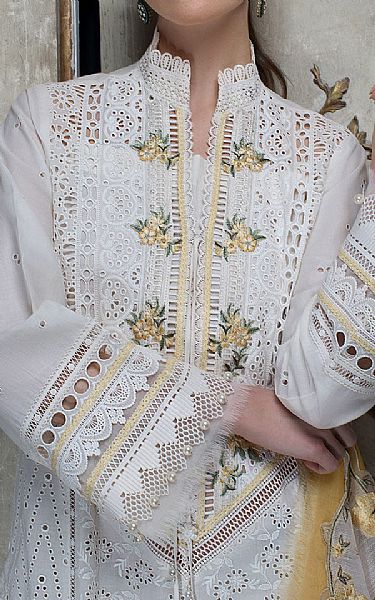 Sobia Nazir White Lawn Suit | Pakistani Lawn Dress in USA- Image 2