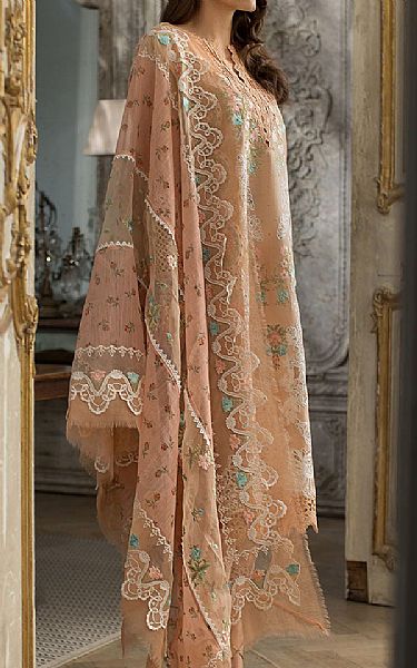 Sobia Nazir Light Taupe Lawn Suit | Pakistani Lawn Dress in USA- Image 2