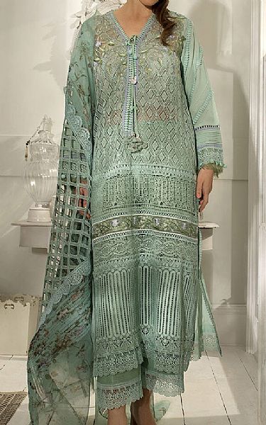 Sobia Nazir Summer Green Lawn Suit | Pakistani Lawn Dress in USA- Image 1