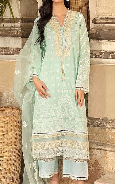 Sobia Nazir Mint Green Lawn Suit | Pakistani Dresses in USA- Image 1