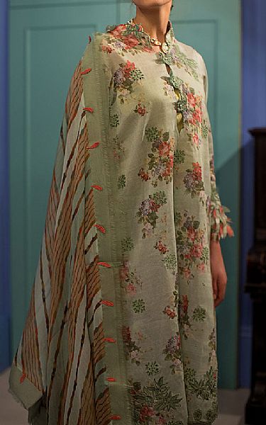 Sobia Nazir Pistachio Green Lawn Suit | Pakistani Lawn Suits- Image 2