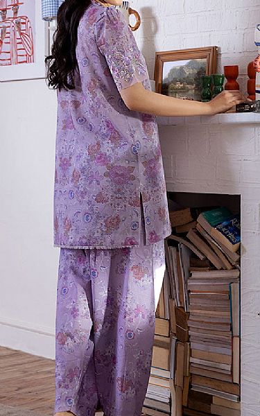 Sobia Nazir Lavender Lawn Suit (2 pcs) | Pakistani Lawn Dress in USA- Image 2