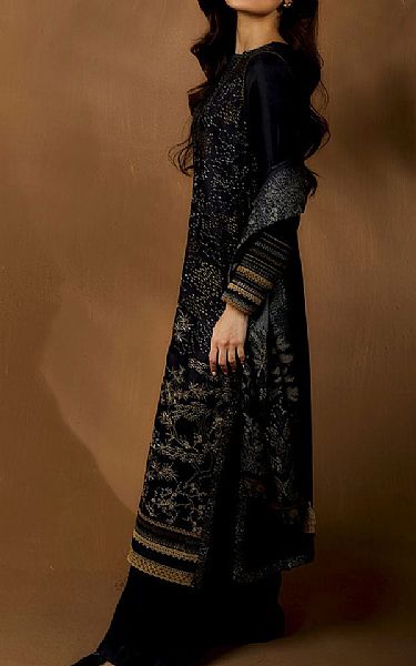 Sobia Nazir Black Herringbone Suit | Pakistani Winter Dresses in USA- Image 2